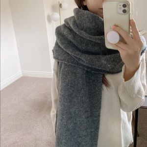 American Vintage, scarf, grey, oversized scarf, shawl